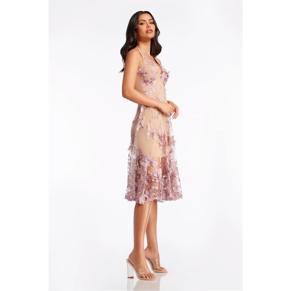 NWOT Dress the Population Audrey Floral 3D Embroidered Dress 💗 - Picture 9 of 11